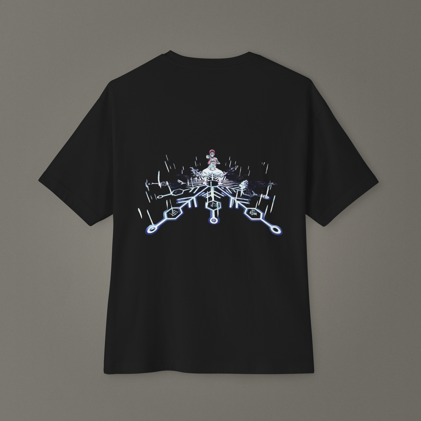 Demon Slayer Akaza Savaş Figürü Oversize - Ünisex - T-Shirt