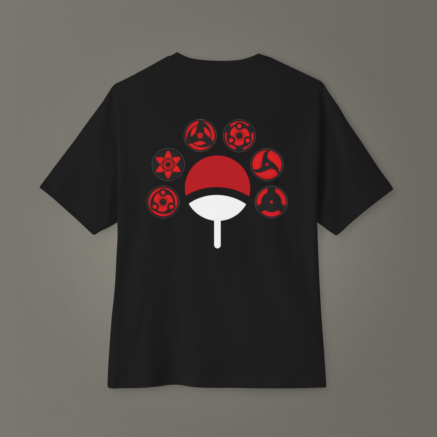 Blood Sharingan Anime Streetwear Oversize Unisex T-Shirt