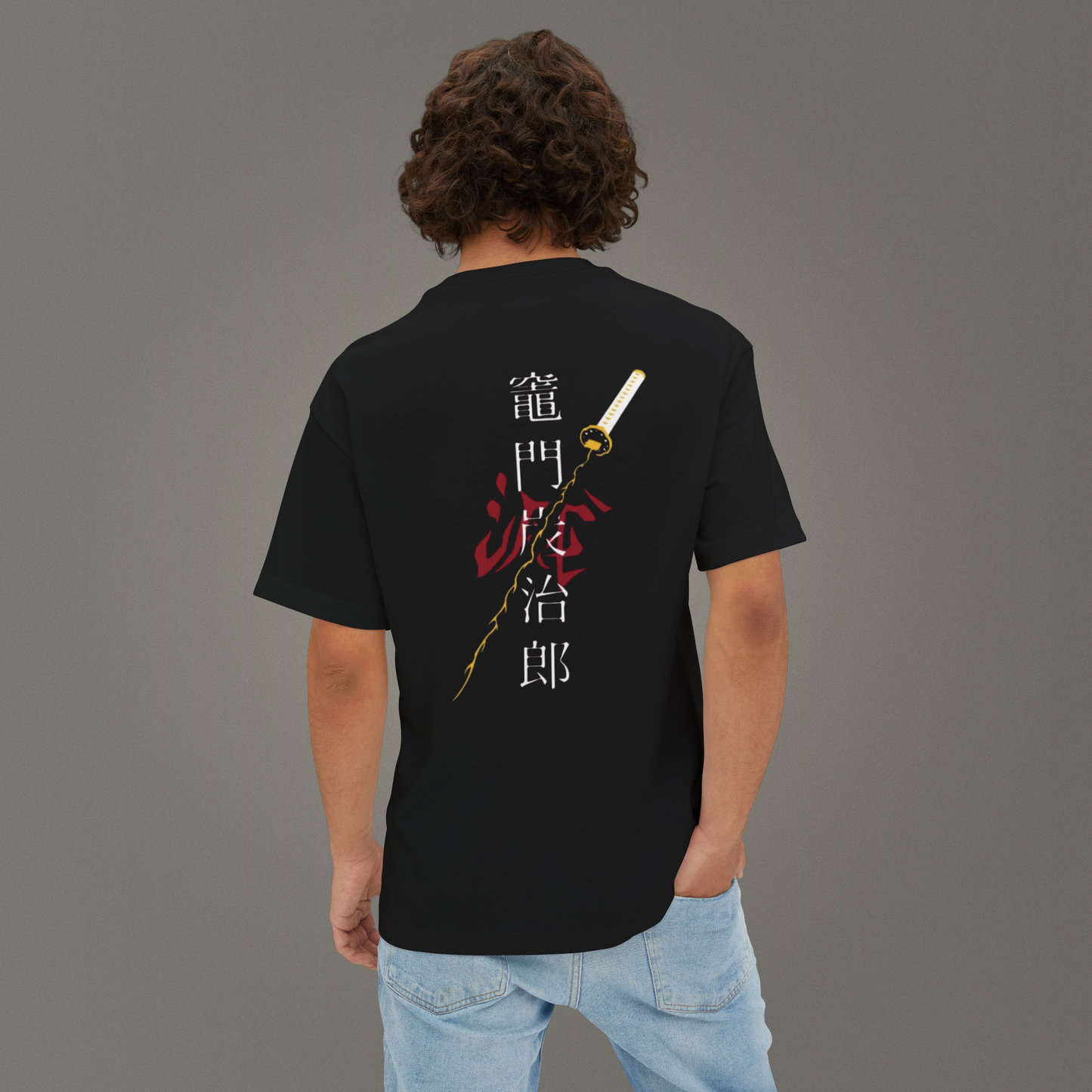 Demon Slayer Yıldırım Kılıcı Oversize - Ünisex T-Shirt