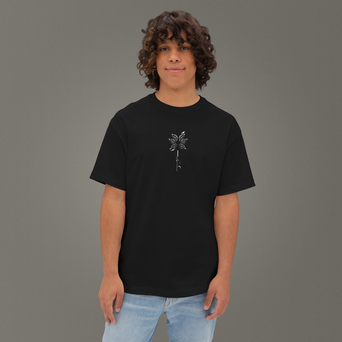 Demon Slayer Kokushibo Üst Ay Bir Oversize - Ünisex - T-Shirt