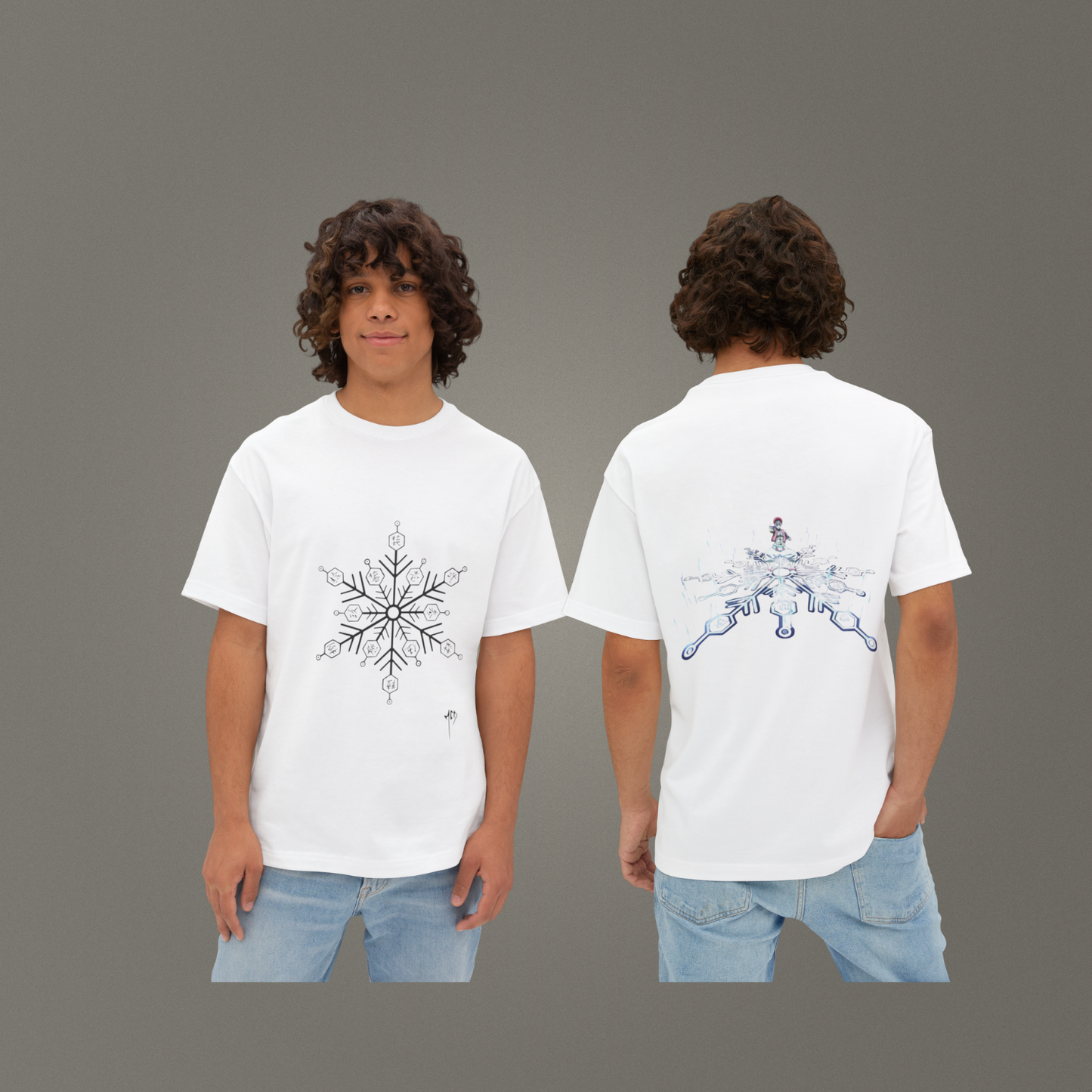 Demon Slayer Akaza Savaş Figürü Oversize - Ünisex - T-Shirt