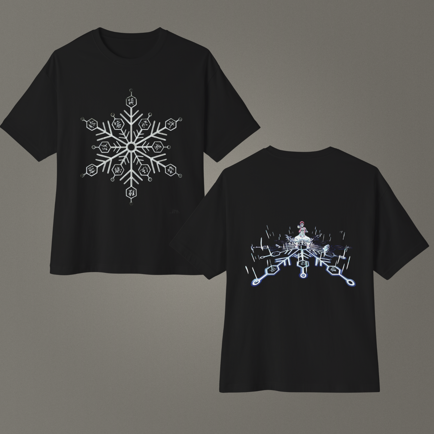 Demon Slayer Akaza Savaş Figürü Oversize - Ünisex - T-Shirt