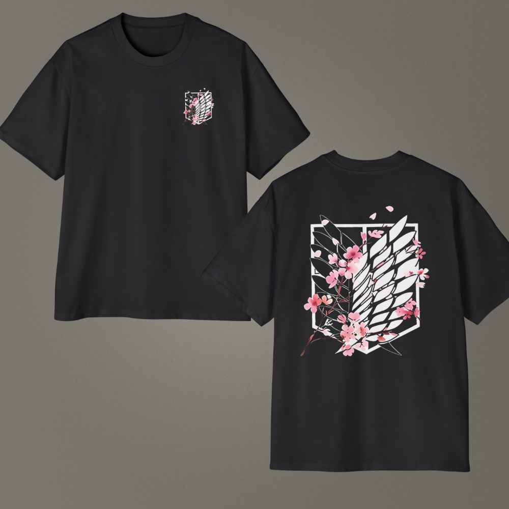 Attack On Titan - Titan Kanatları Oversize - Unisex T-Shirt