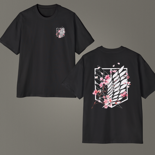 Attack On Titan - Titan Kanatları Oversize - Unisex T-Shirt