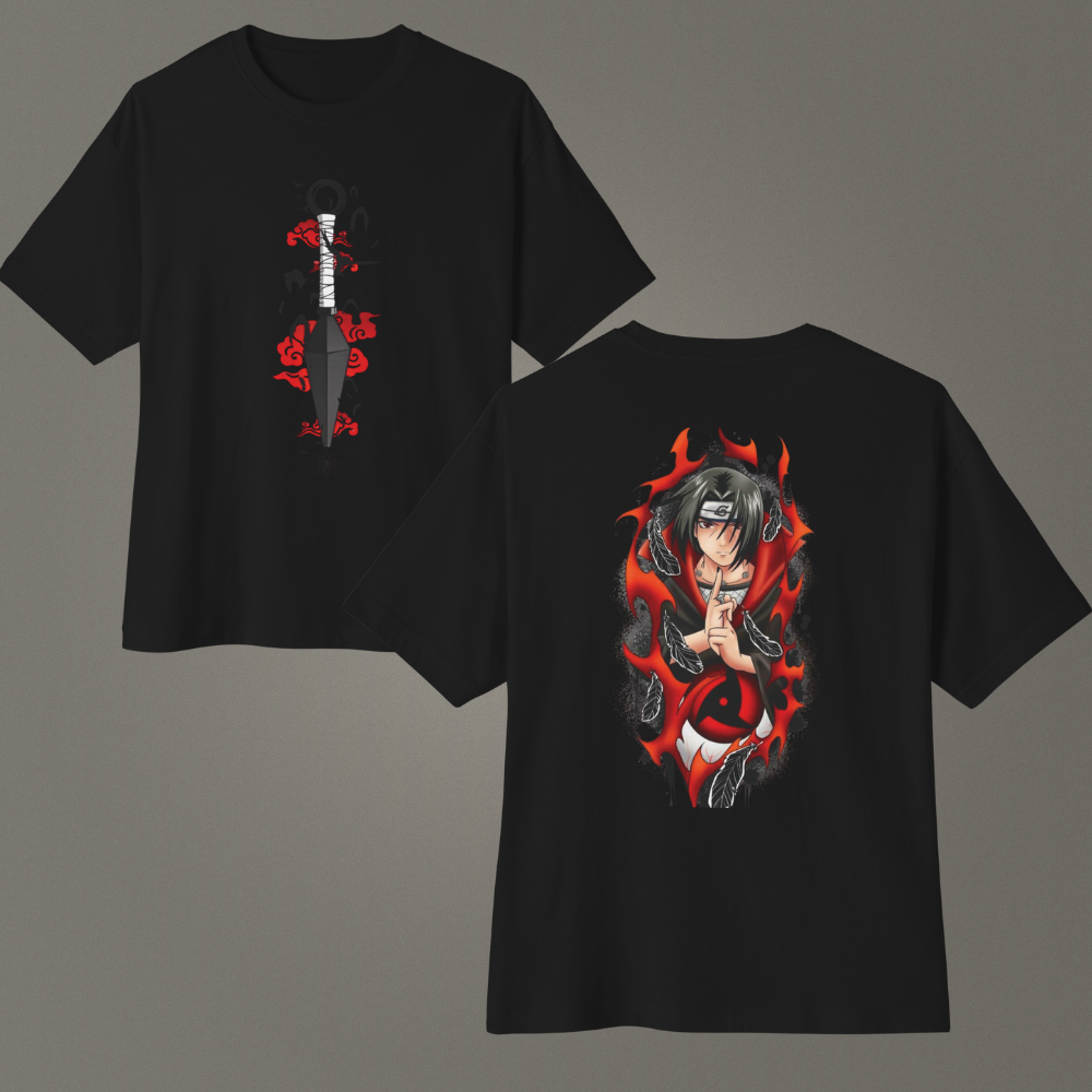 Uchiha İtachi Anime Streetwear Oversize - Ünisex