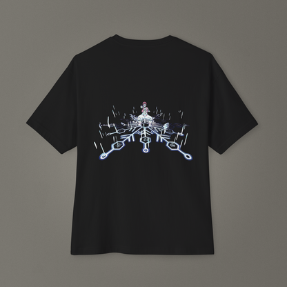Demon Slayer Akaza Savaş Figürü Oversize - Ünisex - T-Shirt