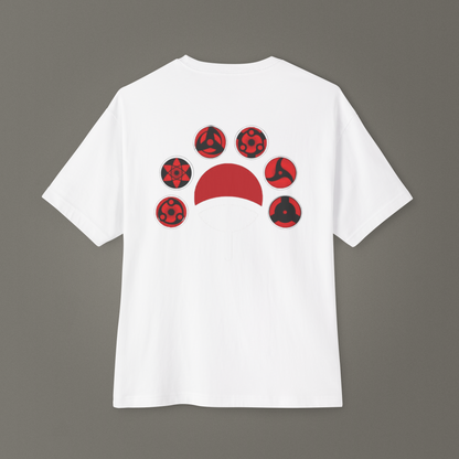 Blood Sharingan Anime Streetwear Oversize Unisex T-Shirt